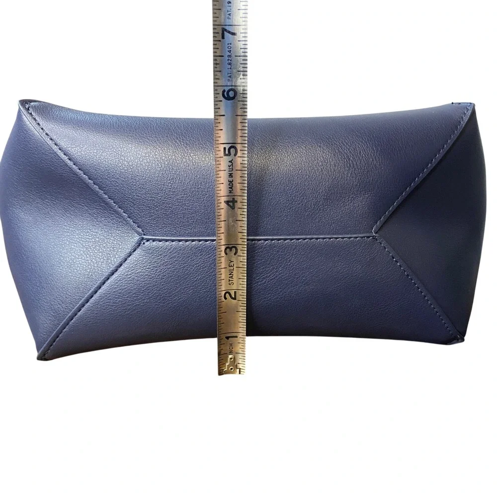 Walter Baker x Curateur The Kate Tote Navy Vegan Leather X-Stitch Tote Bag